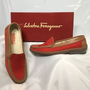 Ferragamo - Geranium Fabric/Date Calf Loafer